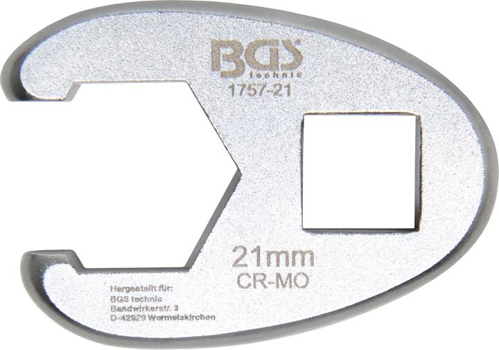 Actual product image BGS Crowfoot Spanner 12.5 mm (1/2") Drive 21 mm (21 mm)