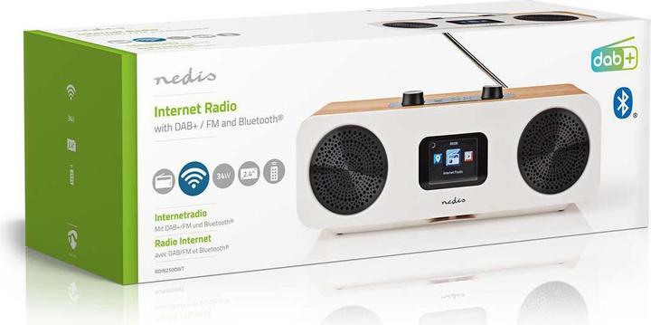 Actual product image Nedis Internet radio RDIN2500WT (DAB+, FM, Bluetooth, Wi-Fi)
