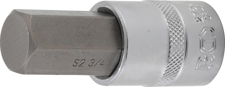 Actual product image BGS Bit Socket length 70 mm 12.5 mm (1/2") Drive internal Hexagon 3/4" (12.5 mm)