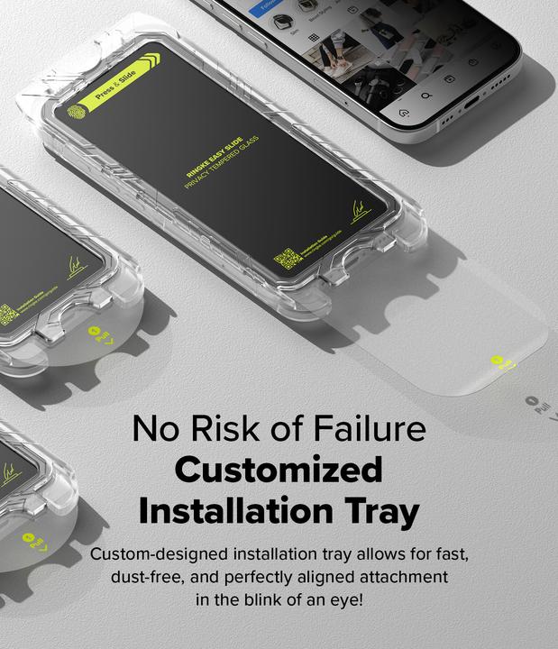 Produktbild Ringke Screen Protector for iPhone 16 / 15 PRIVACY TEMPERED GLASS w installation Jig (Apple iPhone 15, Apple iPhone 16)