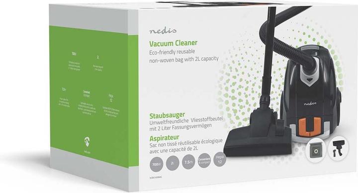 Actual product image Nedis Staubsauger mit Beutel | Mit Beutel | 700 W | Staubkapazität: 2.0 l | Kombi-Bürste | Aktionsra