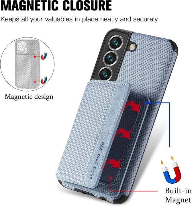 Actual product image König Design Case Mobile Protection for Samsung Galaxy S22 5G Case Cover Wallet Case New (Samsung Galaxy S22+)