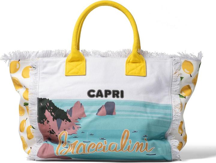 Immagine prodotto Braccialini Damen Handtasche - Modell Thalassa - 100% Baumwolle - 40.0 X 31.5 X 21.5 Cm