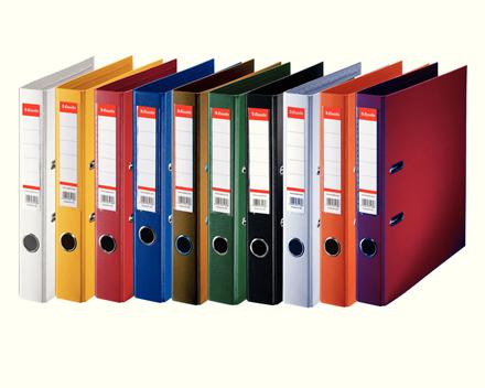 Actual product image Leitz Esselte plastic files Standard, DIN A4, 50 mm, assorted Cover inside and outside with PP-foil (A4, 50 mm, 1 Piece)