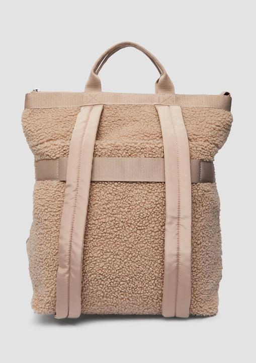 Produktbild s.Oliver Tasche Rucksack aus Teddyplüsch mit Logo-Patch