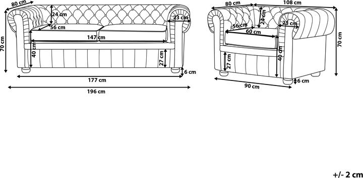 Actual product image Beliani Chesterfield (Upholstery set)