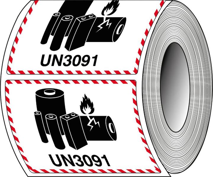 Actual product image Brady ADR-LBM-UN3491, B-7610, Packaging labels - Lithium battery labelling, paper, matt, Sch