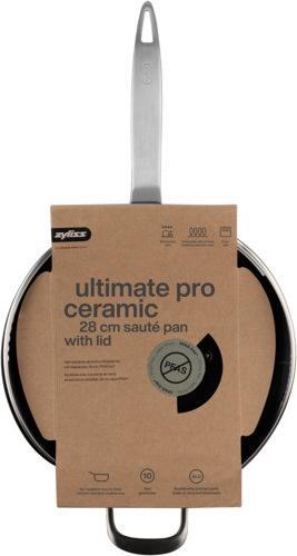 Produktbild Zyliss Bratpfanne mit Glasdeckel Ultimate Pro (Bratpfanne, Aluminium, Edelstahl, Keramik, 28 x 14.40 cm)