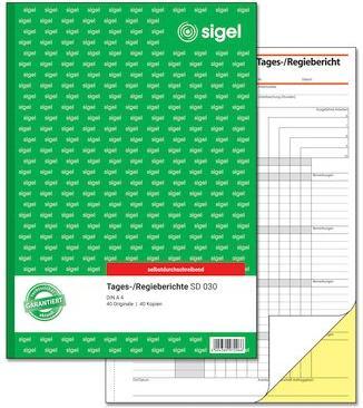 Actual product image Sigel Daily/directional reports (40x)