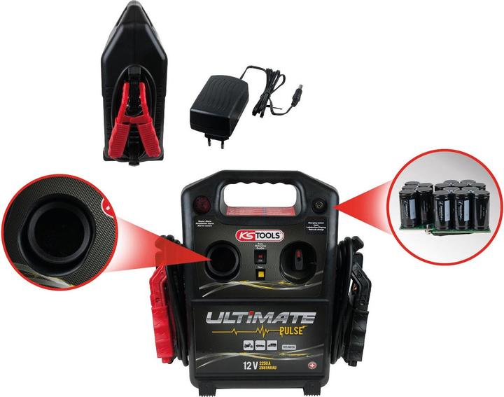 Produktbild KS Tools 12 V Kondensator-Booster - mobiles Starthilfegert 720 A (550.1830) (2250 A)