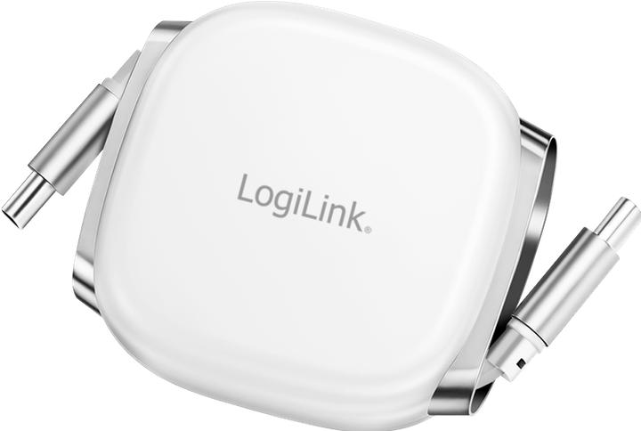 Produktbild LogiLink USB 2.0 Type-C-Kabel, C/M zu C/M, ausziehbar, 480 Mbit/s, 60W, weiss, 1 m (1 m, USB 2.0, 60 W)