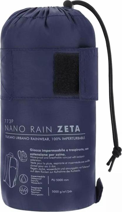 Produktbild Tucano Urbano TU Nano Regenjacke Zeta Unisex blau M (Herren, Damen, M)
