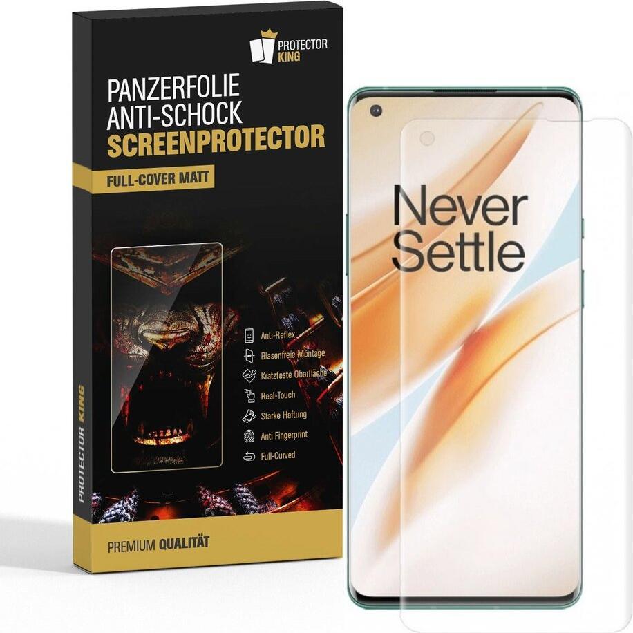 Protectorking 1x Premium Displayschutzfolie 3D KLAR (1 Stück, OnePlus 8 Pro), Smartphone Schutzfolie