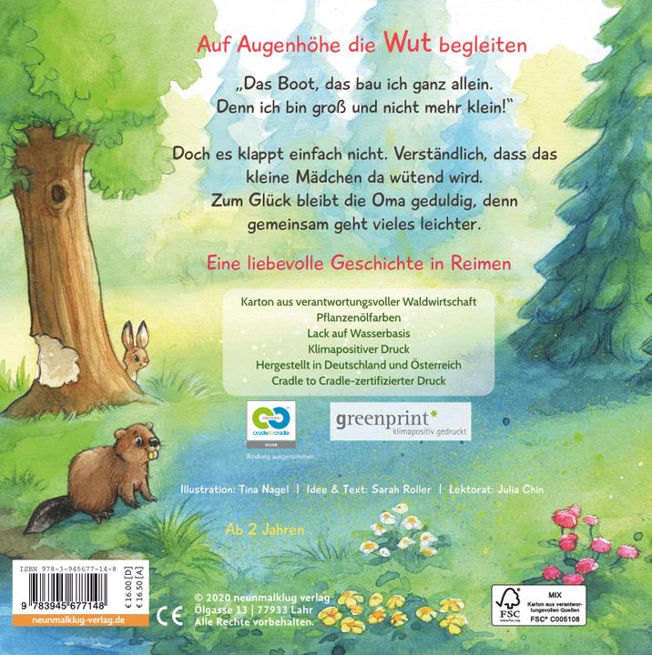 Produktbild Verlag - Schwimm, kleines Boot (Wut darf sein!) (Deutsch, Sarah Roller, Tina Nagel, 2020)
