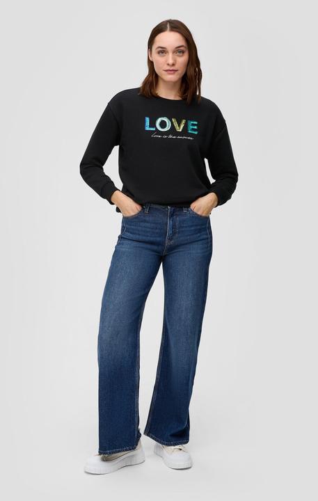 Produktbild s.Oliver Sweatshirt Sweatshirt mit Pailletten-Stickerei (34)
