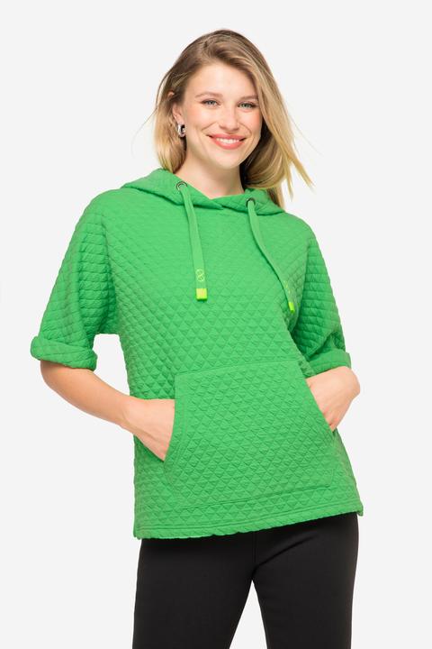 Immagine prodotto Laurasøn Gilet di felpa con jacquard a nido d'ape, tasca a marsupio e OEKO-TEX (L)