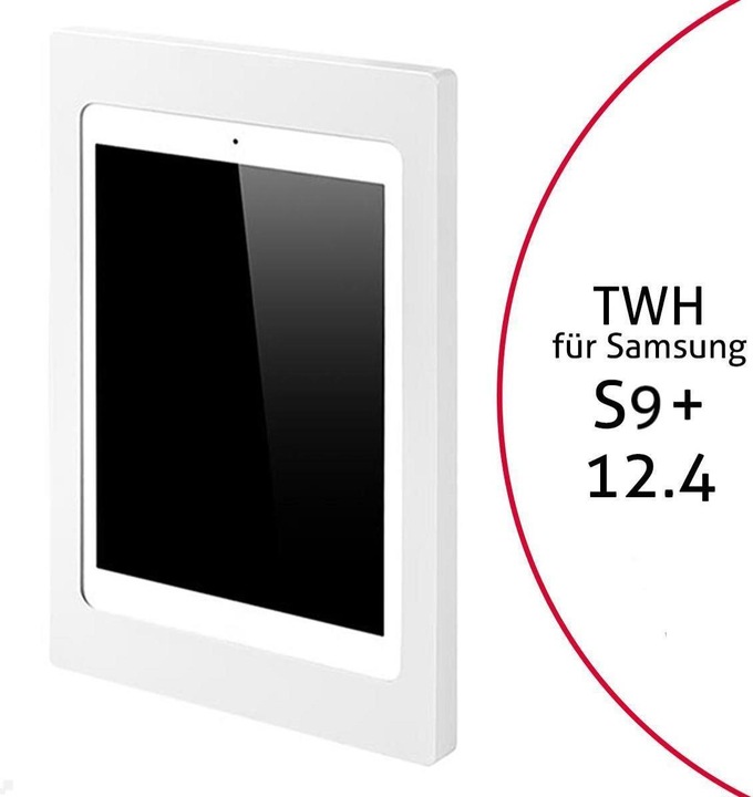 Actual product image TabLines TWH050W Tablet Wall Mount for Samsung Tab S9+ 12.4, white