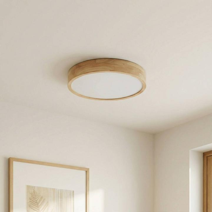 Immagine prodotto Lindby Plafoniera Tanju, legno di quercia, Ø 60 cm (E27)