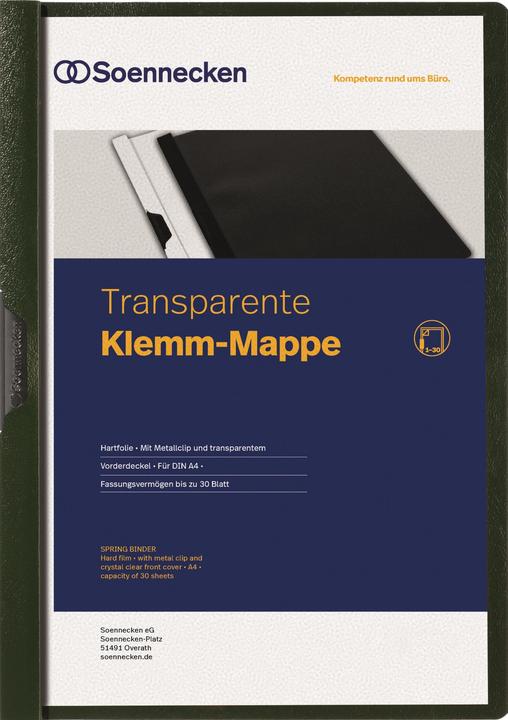 Produktbild Soennecken Klemmhefter A4, Grün (A4, 1x)