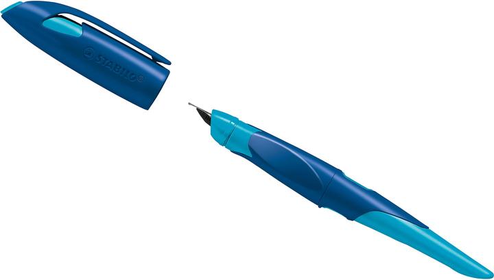 Produktbild STABILO EASYbirdy ergonomischer Schulfüller für Linkshänder Anfänger-Feder (Azur, Blau, Hellblau, Mitternachtsblau)