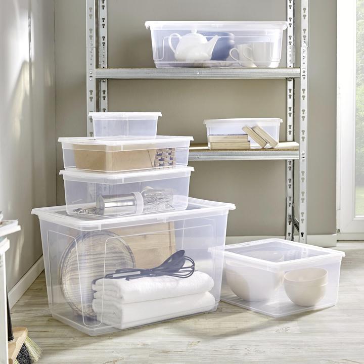 Immagine prodotto HomeZone Multibox 18L con coperchio Bea (39 x 33,5 x 18 cm, 18 l)