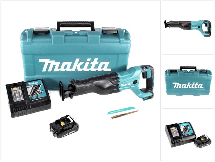 Immagine prodotto Makita DJR 186 RY1K 18 V Seghetto diritto a batteria in valigetta da trasporto + 1x Batteria BL