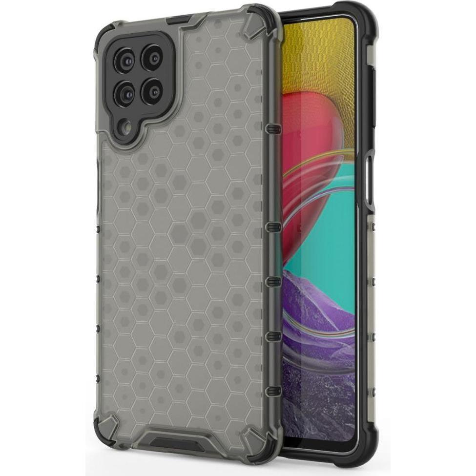 Hurtel Honeycomb case armored cover with a gel frame for Samsung Galaxy M53 5G black (Samsung Galaxy M53 5G), Smartphone...