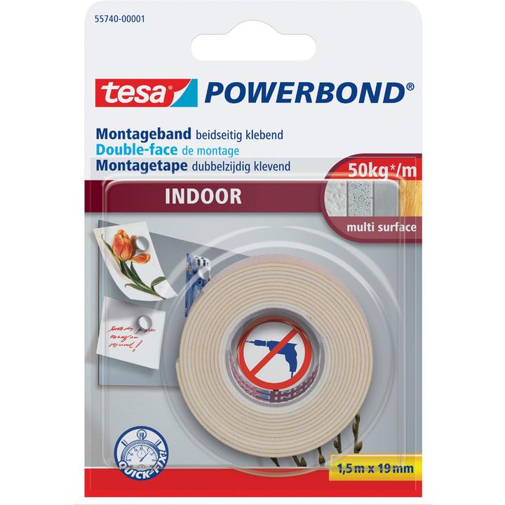 Actual product image tesa Powerbond INDOOR double-sided mounting tape (19 mm)