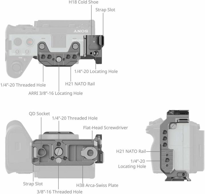 Produktbild SmallRig HawkLock Quick Release Half Cage 4772 (Cage)