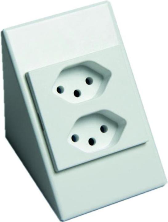 Werkstarck Triangle de prise 2xT13 blanc, 1.4m