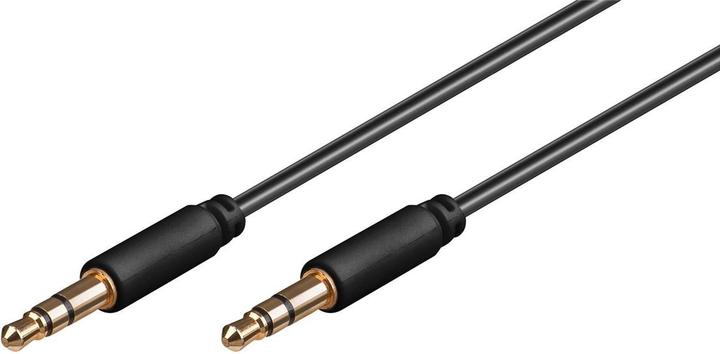 Actual product image Goobay Audio connection cable AUX, 3.5 mm stereo 3-pin, slim, CU (3 m)
