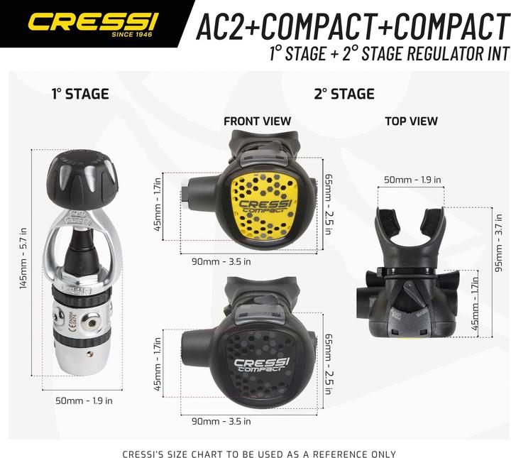 Actual product image Cressi AC2 + Compact + Octopus Compact