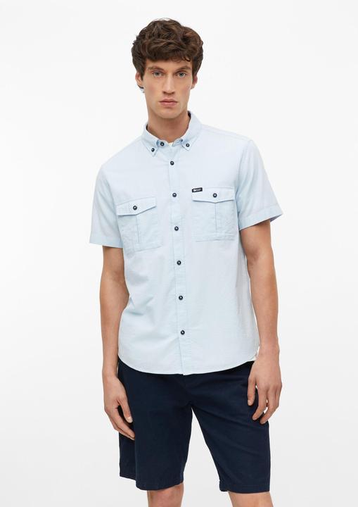 Immagine prodotto s.Oliver Regular Fit: Strukturiertes Kurzarmhemd mit Brusttaschen (S)