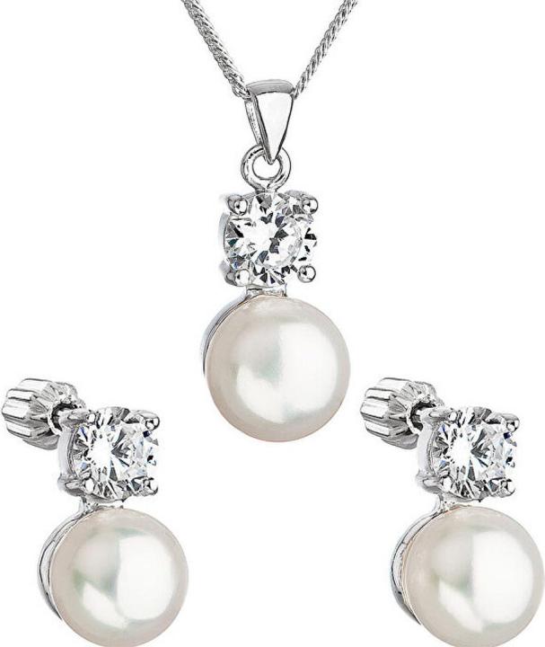 Actual product image Evolution Group Pearl Set with Zircons Pavon 29002.1 AAA White