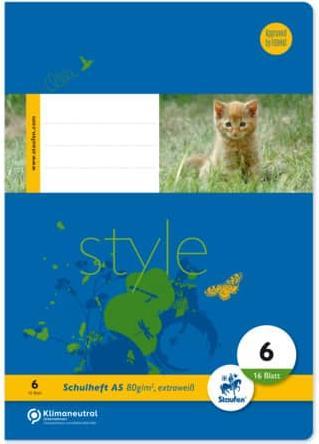 Image du produit Ursus Cahier d'école (A5, Blanc, Couverture souple)