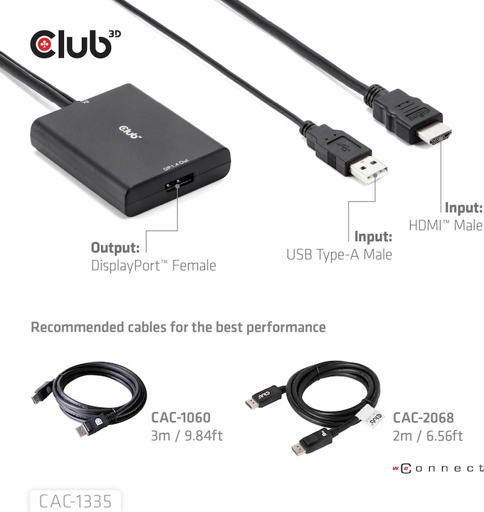 Image du produit Club 3D HDMI + Micro USB zu (DP, 0.72 cm)