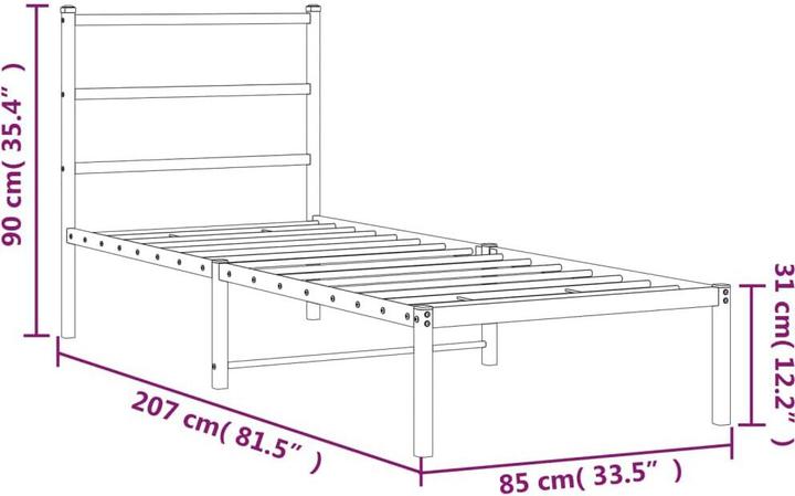 Image du produit vidaXL Bettgestell (80 x 200 cm)