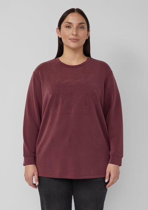 Produktbild s.Oliver Sweatshirt Scuba-Sweatshirt im Relaxed Fit mit Prägung (54)