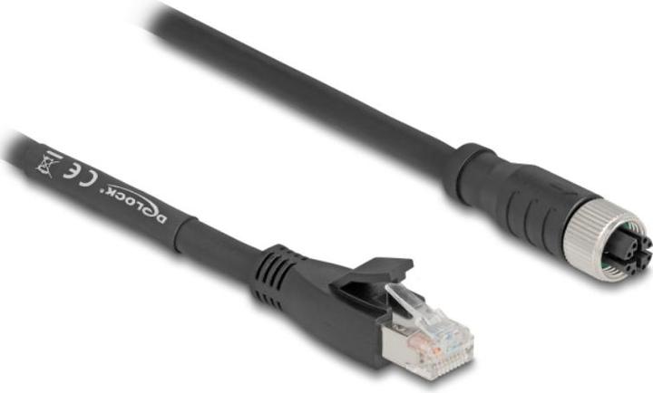 Image du produit Delock Câble M12 X-codé 8 broches femelle vers RJ45 mâle Cat. (S/FTP, CAT5e, 5 m)