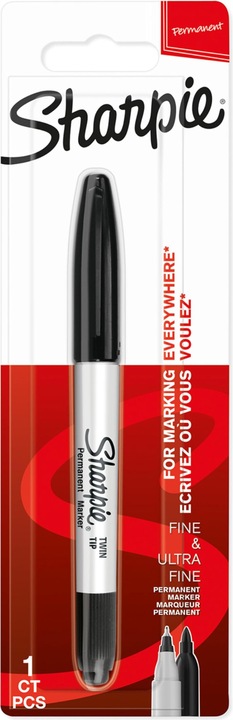 Actual product image Sharpie Marker Twin Tip Extra Fine + Fine (Black, 1 mm, 1 x)