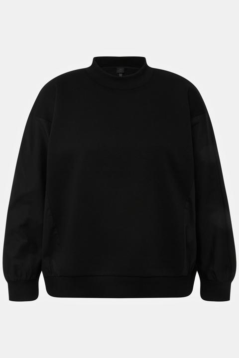 Actual product image Ulla Popken Sweatshirt with Poplin Insert (56)