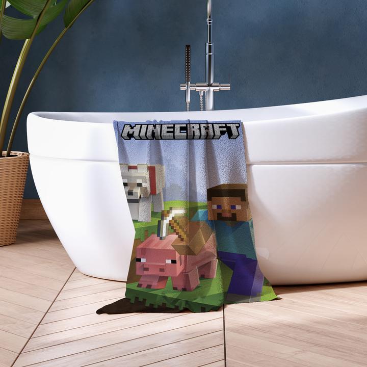 Produktbild Björna Towel - 70 x 140 cm - Minecraft (MNC393) (70 x 140 cm)
