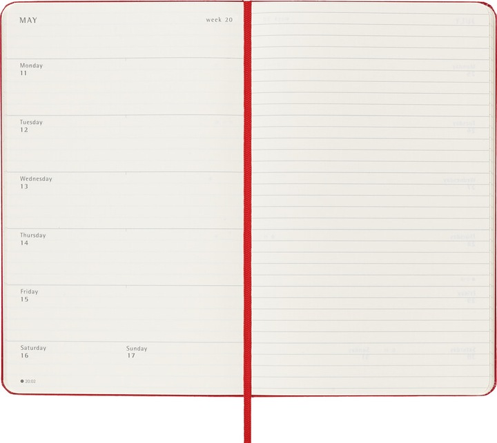 Produktbild Moleskine Schüleragenda Hard Cover Weekly Notebook (13 x 21 cm, Englisch)