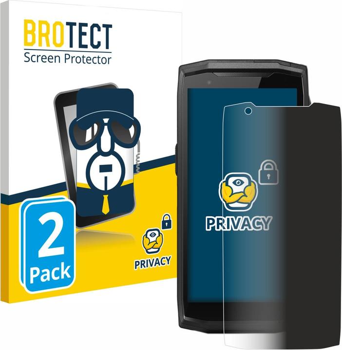 Actual product image BROTECT Anti-spy privacy film Blue light protection film (2 Piece, Crosscall CORE-M5)