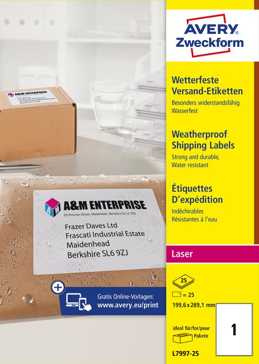 Actual product image Avery Shipping labels