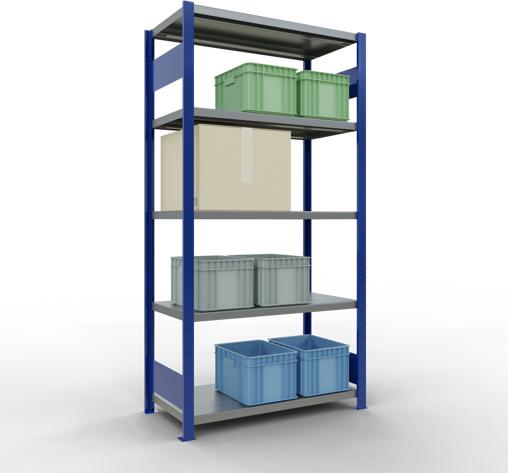 Actual product image Schulte Lagertechnik MULTIplus250 boltless basic shelving system with length ledgers