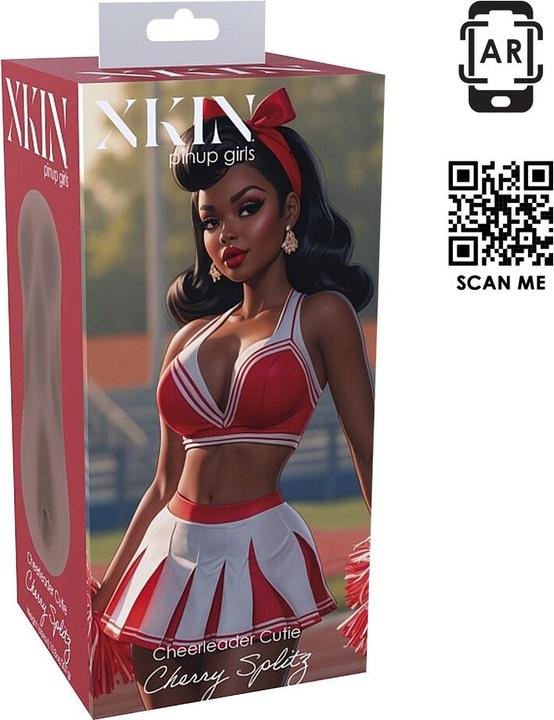 Produktbild Xkin Pinup Dolls - Cheerleader Cutie Cherry Splitz - TPE Large Masturbator - 321g - Brown