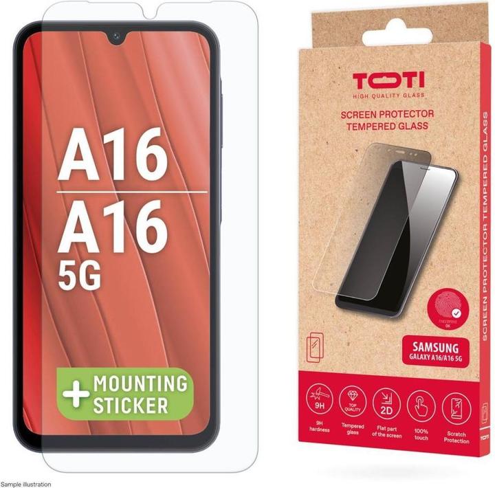 Toti Phone glass screen protector Galaxy A16/16 5G, 9H, 6.7 (Samsung Galaxy A16, Samsung Galaxy A16 5G)