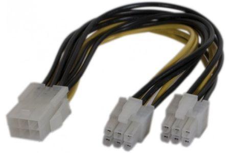 Produktbild Exertis Connect PCI Express Strom-Adapterkabel 6pin auf 2x6 pin (15 cm)