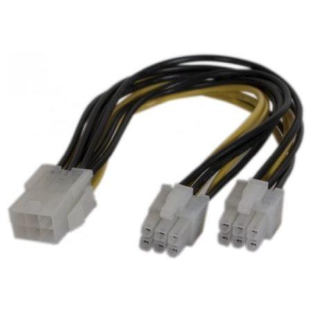 Exertis Connect Cavo adattatore di alimentazione PCI Express da 6 pin a 2x6 pin, Cavo interno (PC)